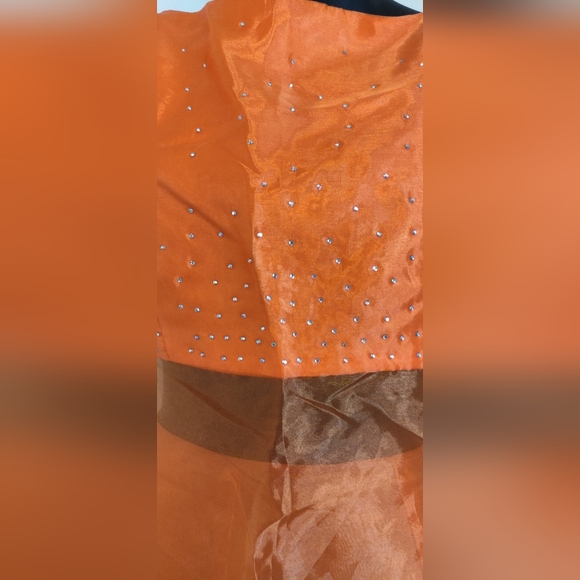 ⬇️REDUCED⬇️ GUNNE SAX Orange Chiffon 2pc Dress Size 9 NWT Vintage FLAWED Jessica - Picture 2 of 16